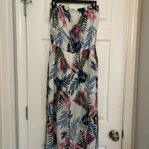 Purple Snow Leaf Print Jumpsuit